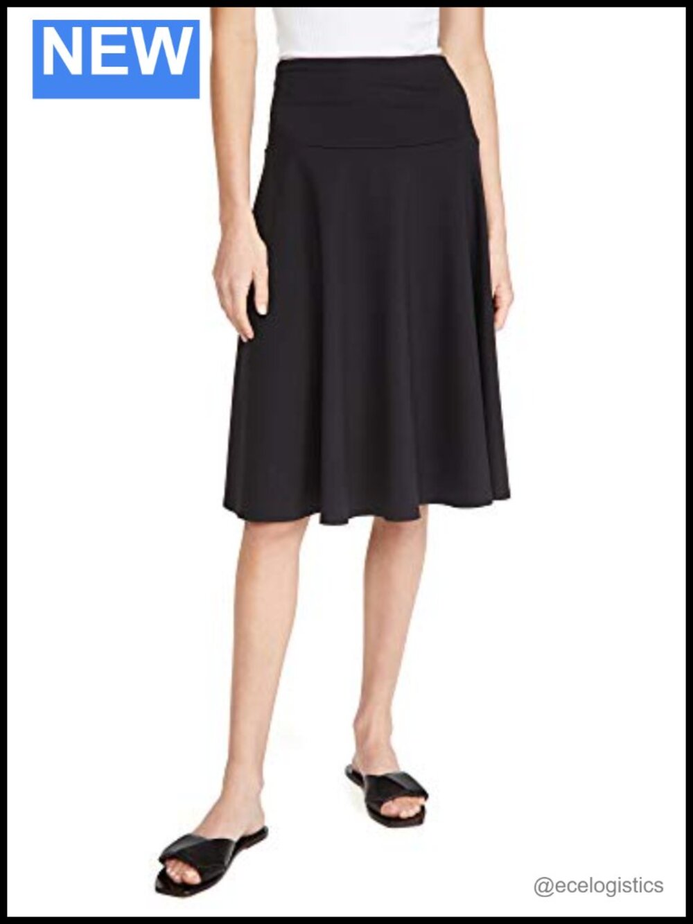 Susana Monaco High Waisted A-Line Stretch Jersey Tea Skirt
